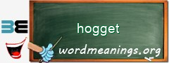 WordMeaning blackboard for hogget